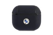 Handys - Anderes Zubehör - BMW Genuine Leather Silver Logo Case for AirPods 3 - Navy Blue - 3666339009458