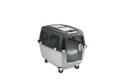 Hunde - Stefanplast Gulliver 5 IATA Transportbox, grau/grau, 81 x 61 x 60 cm - 281251