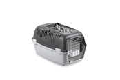 Hunde - Stefanplast Gulliver 3 DELUX Top Free Transportbox, grau/grau, 61 x 40 x 38 cm - 281246