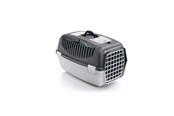 Hunde - Stefanplast Gulliver 3 Transportbox m/Kunststofftür, grau/grau, 61 x 40 x 38 cm - 281242