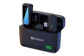 Mikrofone - Sandberg Streamer USB-C Wireless Mic x2 - Dual Wireless Mics | 2.4GHz | 25m Range | Charging Case - 126-55