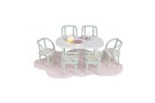 Puppen & Zubehör - Micki Lundby Esszimmer mit 6 Stühlen, Tisch, Teppich, Lampen, Kuchen, Platte, Regalen (Alter 3+) - 18376