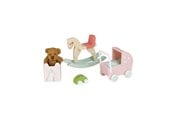 Puppen & Zubehör - Micki Lundby Kinderspielzeug. Schaukelpferd, Puppenwagen, Spielzeugauto, Teddybär, Kiste – ab 3 Jahren - 18390