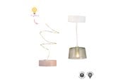 Puppen & Zubehör - Micki Lundby Deckenlampe & Lichterkette mit Licht. Benötigt 2x CR2032 Batterien (nicht enthalten). 15-Minuten-Auto-Abschaltung. - 18403