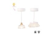 Puppen & Zubehör - Micki Lundby klassische Deckenlampen (Kunststoff & Stoff) mit Licht. Benötigt 2x CR2032 Batterien (nicht enthalten). 15-Minuten-Auto-Abschaltung. - 18404