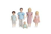 Puppen & Zubehör - Micki Lundby Familie: Mutter, Vater, 2 Kinder & 1 Baby. Abnehmbare Kleidung. Ab 3 Jahren - 18407
