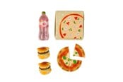 Puppen & Zubehör - Micki Lundby Junkfood mit Burger, Getränk, geschnittener Pizza & Pizzakarton - 18420