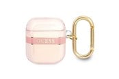 Handys - Anderes Zubehör - GUESS GUA2HHTSP AirPods cover pink/pink Strap Collection - 3666339047078