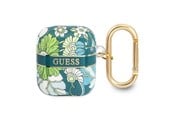 Handys - Anderes Zubehör - GUESS GUA2HHFLN AirPods cover green/green Flower Strap Collection - 3666339041885