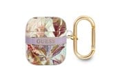 Handys - Anderes Zubehör - GUESS GUA2HHFLU AirPods cover purple/purple Flower Strap Collection - 3666339041908