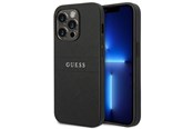 Handys - Cover & Cases - GUESS Saffiano Strap Case for iPhone 14 Pro - Black - 3666339088606