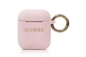 Handys - Anderes Zubehör - GUESS GUACCSILGLLP AirPods cover light pink / pink Silicone Glitter - 3700740463802