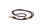 Hunde - Timely PARIS Dressurleine Dunkelbraun 10 mm. / 220 cm. - 5907784874672