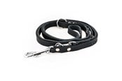 Hunde - Timely PRAG Dressurleine Schwarz 20 mm. / 220 cm. - 5907784877468