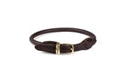 Hunde - Timely PARIS Halsband Dunkelbraun 10 mm. / 55 cm. - 5907784871527