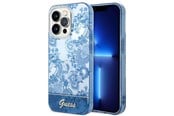 Handys - Cover & Cases - GUESS GUHCP14LHGPLHB iPhone 14 Pro 6.1" blue/blue hardcase Porcelain Collection - 3666339064341