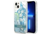 Handys - Cover & Cases - GUESS GUHCP14MLFLSN iPhone 14 Plus 6.7 "green / green hardcase Flower Liquid Glitter - 3666339088439