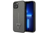 Handys - Cover & Cases - GUESS GUHCP14MPSATLG iPhone 14 Plus 6.7 "silver / silver hardcase SaffianoTriangle Logo - 3666339065454