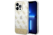 Handys - Cover & Cases - GUESS GUHCP14XHG4MHG iPhone 14 Pro Max 6.7 "gold / gold hardcase 4G Pattern Script - 3666339090531