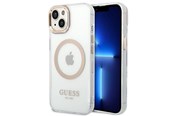 Handys - Cover & Cases - GUESS GUHMP14MHTRMD iPhone 14 Plus 6.7 "gold / gold hard case Metal Outline Magsafe - 3666339069711