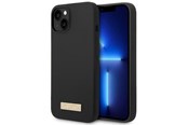 Handys - Cover & Cases - GUESS GUHMP14MSBPLK iPhone 14 Plus 6.7" black/black hard case Silicone Logo Plate MagSafe - 3666339070236