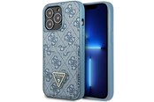 Handys - Cover & Cases - GUESS 4G Triangle Logo Cardslot Case for iPhone 13 Pro / 13 - Blue - 3666339047788