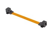 Netzwerk - Kabel - Lanberg network coupler - 17 cm - black orange - Schwarz - ADS-RJ45-RJ45-245