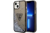 Handys - Cover & Cases - GUESS GUHCP14SLFCTPK iPhone 14 6.1" black/black hardcase Liquid Glitter Palm Collection - 3666339064648