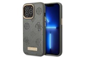 Handys - Cover & Cases - GUESS GUHMP13LSAPSTG iPhone 13 Pro / 13 6.1" grey/grey hardcase Peony Logo Plate MagSafe - 3666339056797