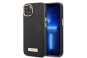 Handys - Cover & Cases - GUESS GUHMP13MSAPSTK iPhone 13 6.1" black/black hardcase Peony Logo Plate MagSafe - 3666339056667