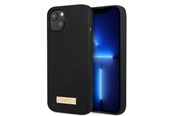 Handys - Cover & Cases - GUESS GUHMP13MSPLK iPhone 13 6.1" black/black hard case Silicone Logo Plate MagSafe - 3666339056827