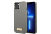 Handys - Cover & Cases - GUESS GUHMP13SSPLG iPhone 13 mini 5.4" grey/grey hard case Silicone Logo Plate MagSafe - 3666339056896