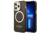 Handys - Cover & Cases - GUESS Gold Outline Translucent MagSafe case for iPhone 13 Pro Max - black - 3666339057046