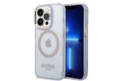Handys - Cover & Cases - GUESS Gold Outline Translucent MagSafe Case for iPhone 14 Pro Max 6.7" - Purple - 3666339069575