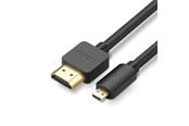 Display Kabel - UGREEN HD127 Micro HDMI to HDMI 2.0 cable (4K 60Hz) - 1m - Black - 30148