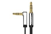 Audio Kabel - UGREEN 10597 Flat cable audio cable AUX 3.5mm mini jack - 1m - Silver - 10597