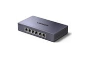 Switches - UGREEN 6-Port 1Gb/s PoE Ethernet Switch (4x PoE+ 2x uplink) - Gray - 35371