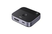 KVM Switches - UGREEN DisplayPort/USB-C to USB-C Monitor Switch - Gray - 65878