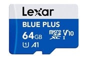 Speicherkarten - Lexar BLUE PLUS - flash memory card - 64 GB - microSDXC UHS-I - LMSBLPL064G-BNANG
