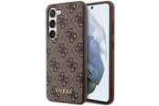 Handys - Cover & Cases - GUESS GUHCS23SG4GFBR S23 S911 brown/brown hard case 4G Metal Gold Logo - 3666339116989