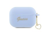 Handys - Anderes Zubehör - GUESS GUAP2LSCHSB AirPods Pro 2 cover blue/blue Silicone Charm Heart Collection - 3666339111007