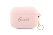 Handys - Anderes Zubehör - GUESS GUAP2LSCHSP AirPods Pro 2 cover pink/pink Silicone Charm Heart Collection - 3666339111014