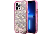 Handys - Cover & Cases - GUESS GUHCP14LLC4PSGP iPhone 14 Pro 6.1" pink/pink hardcase Liquid Glitter 4G Transculent - 3666339116255