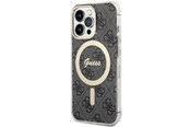 Handys - Cover & Cases - GUESS GUHMP13LH4STK iPhone 13 Pro / 13 6.1" black/black hardcase 4G MagSafe - 3666339126810