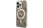 Handys - Cover & Cases - GUESS GUHMP13LH4STW iPhone 13 Pro / 13 6.1" brown/brown hardcase 4G MagSafe - 3666339126865