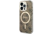 Handys - Cover & Cases - GUESS GUHMP14LH4STW iPhone 14 Pro 6.1" brown/brown hardcase 4G MagSafe - 3666339126896