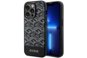 Handys - Cover & Cases - GUESS GUHMP14LHGCFSEK iPhone 14 Pro 6.1" black/black hardcase GCube Stripes MagSafe - 3666339112448