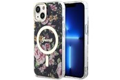 Handys - Cover & Cases - GUESS GUHMP14MHCFWSK iPhone 14 Plus 6.7" black/black hardcase Flower MagSafe - 3666339115524