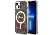 Handys - Cover & Cases - GUESS Flower MagSafe case for iPhone 14 - green - 3666339115593