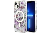 Handys - Cover & Cases - GUESS Flower MagSafe case for iPhone 14 - transparent - 3666339115630